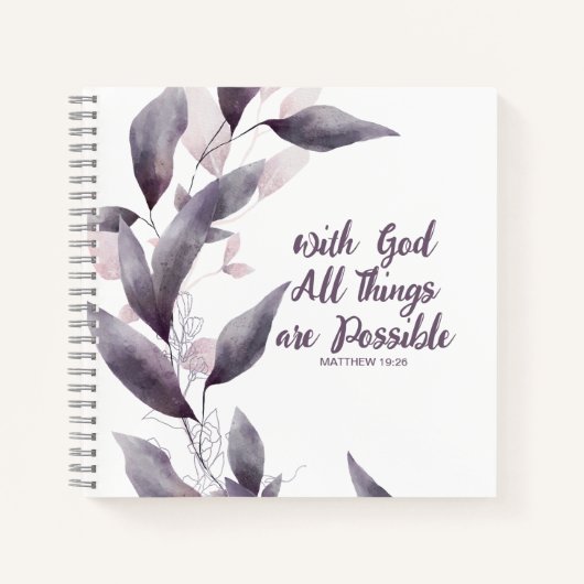 Monogram Christelijk Tijdschrift met Paarse Botani Notitieboek (Voorkant)