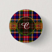 Monogram Christie Tartan Ronde Button 3,2 Cm (Voorkant)
