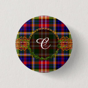 Monogram Christie Tartan Ronde Button 3,2 Cm