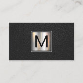 Monogram Chrome Metallic Banner | lederzwart Visitekaartje (Voorkant)
