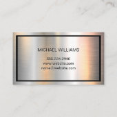 Monogram Chrome Metallic Banner Visitekaartje (Achterkant)