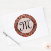 Monogram | Cinnabar Suzani I Ronde Sticker (Envelop)