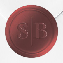 Monogram Cinnamon Red Wax Seal Weddenschappen