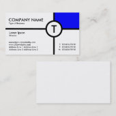 Monogram Circle Cross (Blauw) - Wit Visitekaartje (Voorkant / Achterkant)