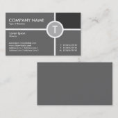 Monogram Circle Cross - Shades of Grey Visitekaartje (Voorkant / Achterkant)