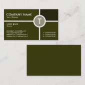 Monogram Circle Cross - Shades of Olive Visitekaartje (Voorkant / Achterkant)