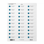 Monogram Circle Painting Art Adreslabel Etiket (Full Sheet)