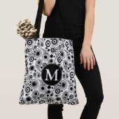 Monogram Circle Pisley-ontwerp Tote Bag (Dichtbij)