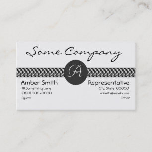 Monogram Circle Ribbon Collectie Visitekaartje