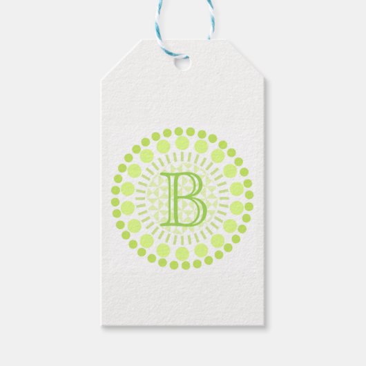 monogram Circles Cadeau Label Cadeaulabel (Voorkant)