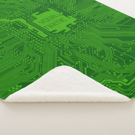 Monogram Circuit Board Technology Electronics Chip Sherpa Deken (3/4)