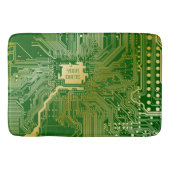 Monogram Circuit Motherboard Electronics Chip Tech Badmat (Voorkant)