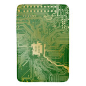 Monogram Circuit Motherboard Electronics Chip Tech Badmat (Voorkant Verticaal)