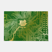 Monogram Circuit Motherboard Electronics Chip Tech Deurmat (Voorkant)