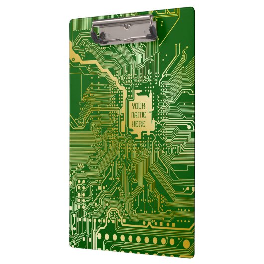 Monogram Circuit Motherboard Electronics Chip Tech Klembord (Links)