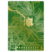 Monogram Circuit Motherboard Electronics Chip Tech Klembord (Achterkant)