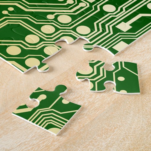 Monogram Circuit Motherboard Electronics Chip Tech Legpuzzel (Zijkant)