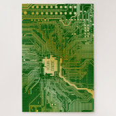 Monogram Circuit Motherboard Electronics Chip Tech Legpuzzel (Verticaal)
