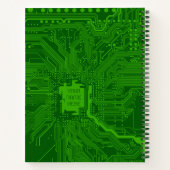 Monogram Circuit Motherboard Electronics Chip Tech Notitieboek (Achterkant)