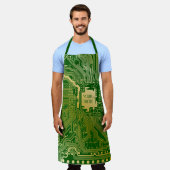 Monogram Circuit Motherboard Electronics Chip Tech Schort (Gedragen)