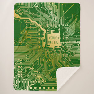 Monogram Circuit Motherboard Electronics Chip Tech Sherpa Deken