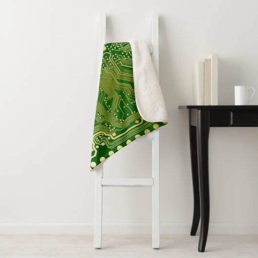 Monogram Circuit Motherboard Electronics Chip Tech Sherpa Deken (In situ)