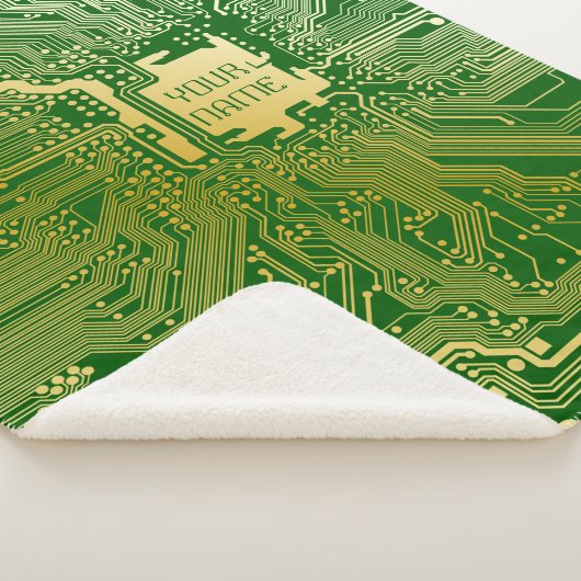 Monogram Circuit Motherboard Electronics Chip Tech Sherpa Deken (3/4)