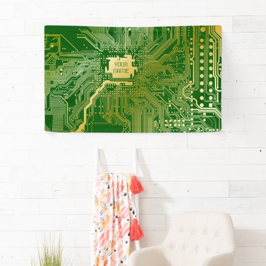 Monogram Circuit Motherboard Electronics Chip Tech Spandoek (Insitu)