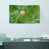 Monogram Circuit Motherboard Electronics Chip Tech Spandoek (Beurs)