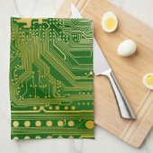 Monogram Circuit Motherboard Electronics Chip Tech Theedoek (Quarter Fold)