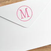 Monogram circulaire Ring Capital Rubberstempel