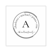 Monogram Cirkel Hout Kunst Stempel (Afrduk)