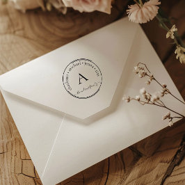 Monogram Cirkel Hout Kunst Stempel