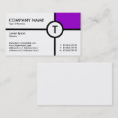 Monogram Cirkel Kruis (Paars) - Wit Visitekaartje (Voorkant / Achterkant)