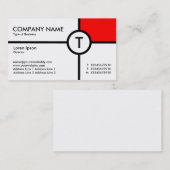 Monogram Cirkel Kruis (rood) - Wit Visitekaartje (Voorkant / Achterkant)