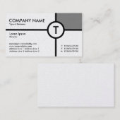 Monogram Cirkel Kruis - wit (goud) Visitekaartje (Voorkant / Achterkant)