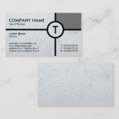 Monogram Cirkel Kruis - Witte belletjes Tex Visitekaartje (Voorkant / Achterkant)