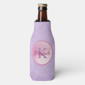 Monogram Cirkel op een  Achtergrond van de Lavende Flesjeskoeler (Fles Voorkant)