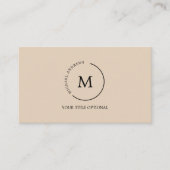 Monogram cirkel visitekaartje (Voorkant)