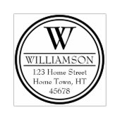 Monogram Cirkeladres retourzending Rubberstempel (Afrduk)