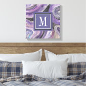 Monogram | Cirkelregen Canvas Afdruk (Insitu (Slaapkamer))