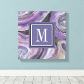 Monogram | Cirkelregen Canvas Afdruk (Insitu (Houten vloer))