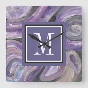 Monogram   Cirkelregen Vierkante Klok