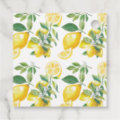 Monogram Citroenbloesems Bruiloft Bedankjes Labels (Achterkant)