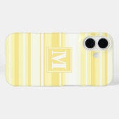 Monogram citroengele strepen Case-Mate iPhone case (Achterkant (horizontaal))
