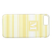 Monogram citroengele strepen Case-Mate iPhone case (Achterkant (Horizontaal))