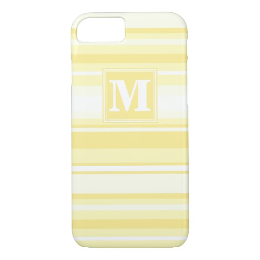 Monogram citroengele strepen Case-Mate iPhone case (Achterkant)