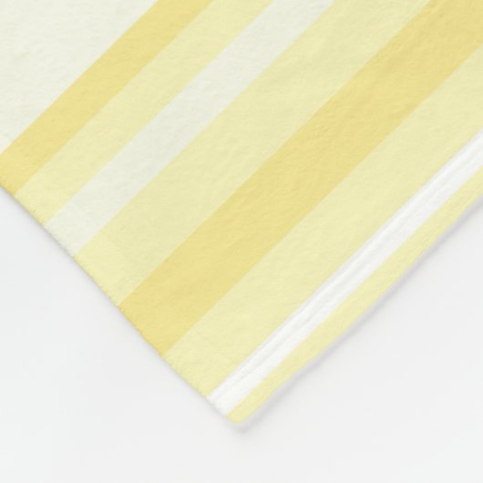 Monogram citroengele strepen fleece deken (Hoek)