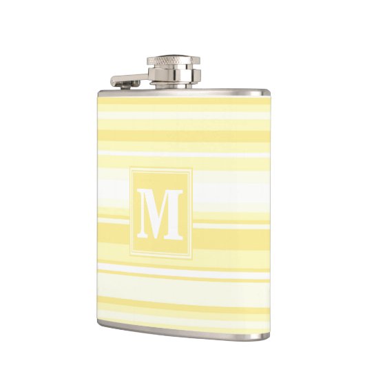 Monogram citroengele strepen heupfles (Links)