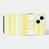 Monogram citroengele strepen iPhone hoesje (Achterkant horizontaal)